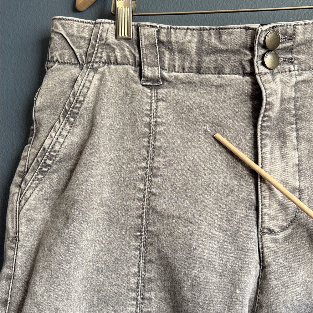 Democracy Womens Light Gray Seamed Wide Leg Jeans - Picture 3 of 8